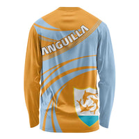 Anguilla Long Sleeve Shirt Coat Of Arms Cricket Style - Wonder Print Shop