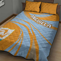 Anguilla Quilt Bed Set Coat Of Arms Cricket Style - Wonder Print Shop