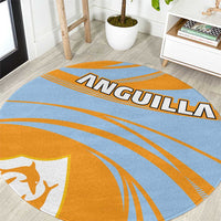 Anguilla Round Carpet Coat Of Arms Cricket Style
