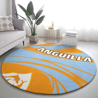 Anguilla Round Carpet Coat Of Arms Cricket Style