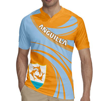 Anguilla Rugby Jersey Coat Of Arms Cricket Style - Wonder Print Shop