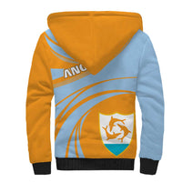 Anguilla Sherpa Hoodie Coat Of Arms Cricket Style - Wonder Print Shop