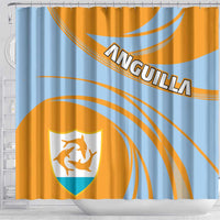 Anguilla Shower Curtain Coat Of Arms Cricket Style