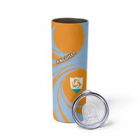 Anguilla Skinny Tumbler Coat Of Arms Cricket Style - Wonder Print Shop