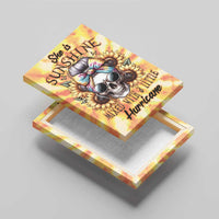 She Is Sunshine Skull Canvas Wall Art Tie Dye Yellow - Wonder Print Shop