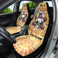 She Is Sunshine Skull Car Seat Cover Tie Dye Yellow - Wonder Print Shop