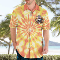 She Is Sunshine Skull Hawaiian Shirt Tie Dye Yellow - Wonder Print Shop