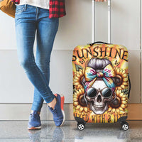 She Is Sunshine Skull Luggage Cover Tie Dye Yellow - Wonder Print Shop