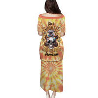 She Is Sunshine Skull Puletasi Tie Dye Yellow - Wonder Print Shop