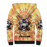 She Is Sunshine Skull Sherpa Hoodie Tie Dye Yellow - Wonder Print Shop
