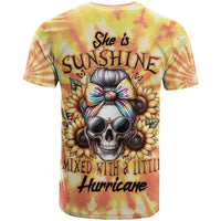 She Is Sunshine Skull T Shirt Tie Dye Yellow - Wonder Print Shop