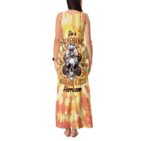 She Is Sunshine Skull Tank Maxi Dress Tie Dye Yellow - Wonder Print Shop