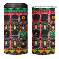 Black Nutcrackers 4 in 1 Can Cooler Tumbler Afro Christmas - Wonder Print Shop