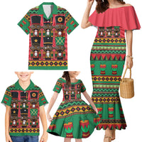 Black Nutcrackers Family Matching Mermaid Dress and Hawaiian Shirt Afro Christmas - Wonder Print Shop