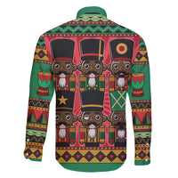 Black Nutcrackers Family Matching Off Shoulder Short Dress and Hawaiian Shirt Afro Christmas - Wonder Print Shop