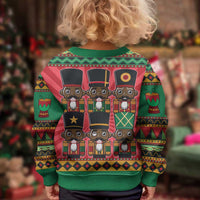 Black Nutcrackers Kid Ugly Christmas Sweater Afro Christmas - Wonder Print Shop