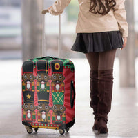 Black Nutcrackers Luggage Cover Afro Christmas - Wonder Print Shop
