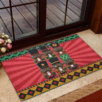 Black Nutcrackers Rubber Doormat Afro Christmas - Wonder Print Shop