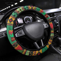 Black Nutcrackers Steering Wheel Cover Afro Christmas - Wonder Print Shop