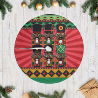 Black Nutcrackers Tree Skirt Afro Christmas - Wonder Print Shop