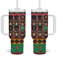 Black Nutcrackers Tumbler With Handle Afro Christmas - Wonder Print Shop