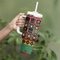 Black Nutcrackers Tumbler With Handle Afro Christmas - Wonder Print Shop