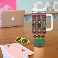 Black Nutcrackers Tumbler With Handle Afro Christmas - Wonder Print Shop