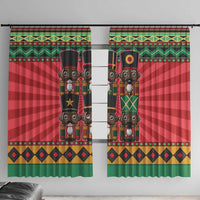Black Nutcrackers Window Curtain Afro Christmas - Wonder Print Shop