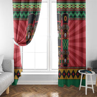Black Nutcrackers Window Curtain Afro Christmas - Wonder Print Shop