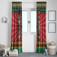 Black Nutcrackers Window Curtain Afro Christmas - Wonder Print Shop