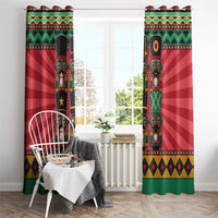 Black Nutcrackers Window Curtain Afro Christmas - Wonder Print Shop