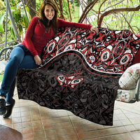 Canada Day Quilt Haida Maple Leaf Style Tattoo Black - Wonder Print Shop