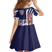 USA Soccer Family Matching Off Shoulder Maxi Dress and Hawaiian Shirt The Stars and Stripes Football - Road To Champion