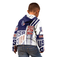 USA Soccer Kid Hoodie The Stars and Stripes Football - Road To Champion - Wonder Print Shop