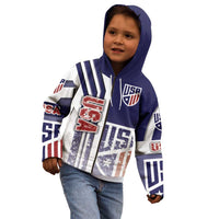USA Soccer Kid Hoodie The Stars and Stripes Football - Road To Champion - Wonder Print Shop