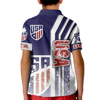 USA Soccer Kid Polo Shirt The Stars and Stripes Football - Road To Champion - Wonder Print Shop