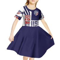 USA Soccer Kid Short Sleeve Dress The Stars and Stripes Football - Road To Champion - Wonder Print Shop