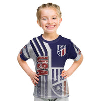 USA Soccer Kid T Shirt The Stars and Stripes Football - Road To Champion - Wonder Print Shop