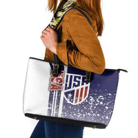 USA Soccer Leather Tote Bag The Stars and Stripes Football - Road To Champion