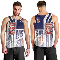 USA Soccer Men Tank Top The Stars and Stripes Football - Road To Champion - Wonder Print Shop