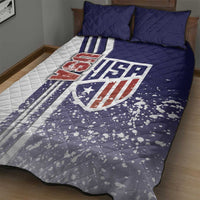 USA Soccer Quilt Bed Set The Stars and Stripes Football - Road To Champion - Wonder Print Shop