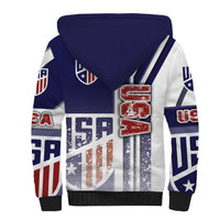 USA Soccer Sherpa Hoodie The Stars and Stripes Football - Road To Champion - Wonder Print Shop