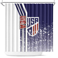 USA Soccer Shower Curtain The Stars and Stripes Football - Road To Champion - Wonder Print Shop