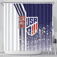 USA Soccer Shower Curtain The Stars and Stripes Football - Road To Champion - Wonder Print Shop