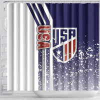 USA Soccer Shower Curtain The Stars and Stripes Football - Road To Champion - Wonder Print Shop
