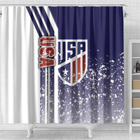 USA Soccer Shower Curtain The Stars and Stripes Football - Road To Champion - Wonder Print Shop