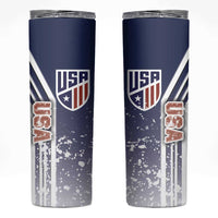 USA Soccer Skinny Tumbler The Stars and Stripes Football - Road To Champion