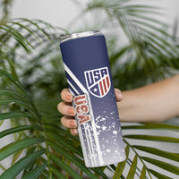 USA Soccer Skinny Tumbler The Stars and Stripes Football - Road To Champion