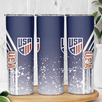 USA Soccer Skinny Tumbler The Stars and Stripes Football - Road To Champion