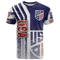USA Soccer T Shirt The Stars and Stripes Football - Road To Champion - Wonder Print Shop